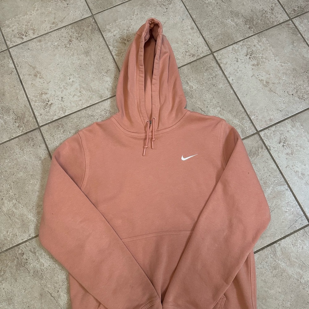 Nike Coral Hoodie with White Swoosh